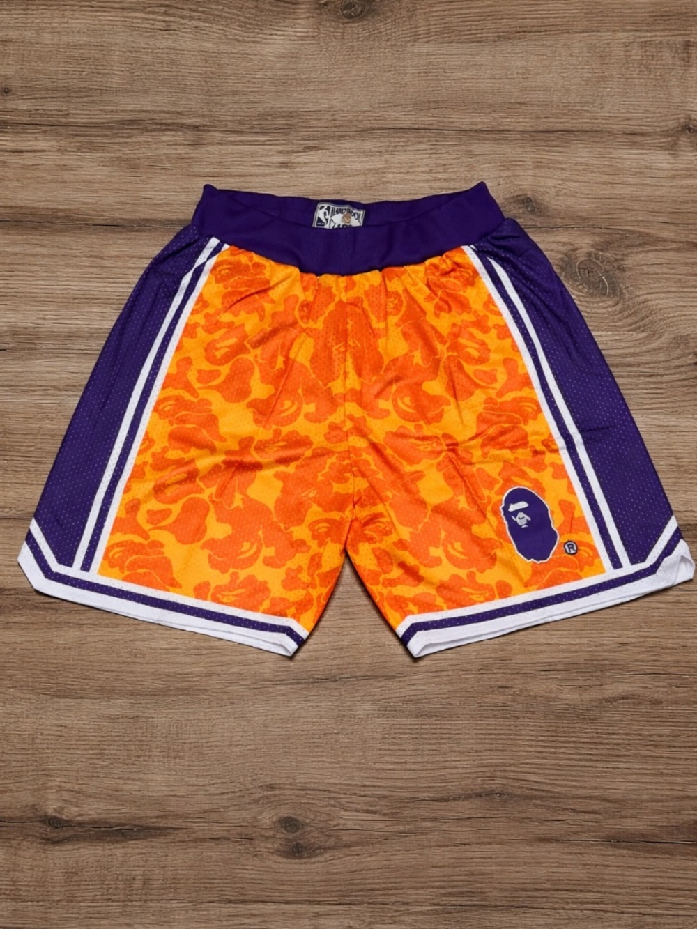 Bape Color Camo Wide Basketball Shorts Yellow Size M